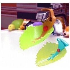 Estensione Del Rubinetto Dell'estensore Della Maniglia Del Lavandino In Stile Cartone Animato, Stile Foglia Di Cartone Animato, Divertente E Interessante Per Il Lavaggio Delle Mani, 2 Pezzi. -Giardino di Lusso 85912979 4