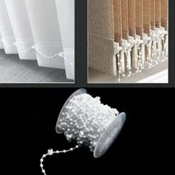 MINKUROW Tenda Verticale Tenda Verticale In Plastica Kit 10 M Peso Stecca 20 Pezzi Tende Verticali Con Catena A Maglie Da 10 Metri Per Tenda A Lamelle Verticali Da 3,5 Pollici/ 89 Mm -Giardino di Lusso 85922229 3