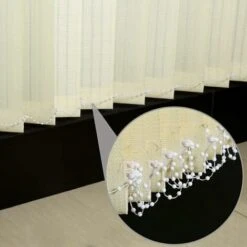 MINKUROW Tenda Verticale Tenda Verticale In Plastica Kit 10 M Peso Stecca 20 Pezzi Tende Verticali Con Catena A Maglie Da 10 Metri Per Tenda A Lamelle Verticali Da 3,5 Pollici/ 89 Mm -Giardino di Lusso 85922229 4