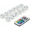 GTA Mini Faro Subacqueo Colorato Led Rgb Ip68 Impermeabile Con Telecomando 12 Pezzi