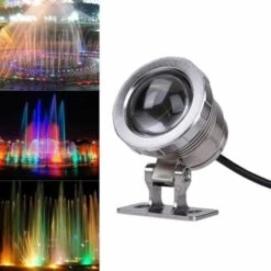 Proiettore Da Immersione A LED, Illuminazione Subacquea IP68 Impermeabile 5050 RGB, Proiettore A LED Per Illuminazione Da Giardino Per Esterni Con Telecomando E Cavo Di Alimentazione 2M DC12V [Classe 8 Proiettore Da Immersione A LED, Illuminazione Subacquea IP68 Impermeabile 5050 RGB, Proiettore A LED Per Illuminazione Da Giardino Per Esterni Con Telecomando E Cavo Di Alimentazione 2M DC12V [Classe -Giardino di Lusso 86181682 2