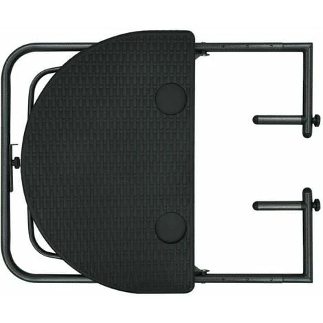Tavolo Da Balcone GTA Nero 60x64x83,5 Cm Plastica Effetto Rattan 4 Tavolo Da Balcone GTA Nero 60x64x83,5 Cm Plastica Effetto Rattan - immagine 2