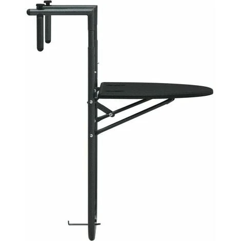 Tavolo Da Balcone GTA Nero 60x64x83,5 Cm Plastica Effetto Rattan 7 Tavolo Da Balcone GTA Nero 60x64x83,5 Cm Plastica Effetto Rattan - immagine 5