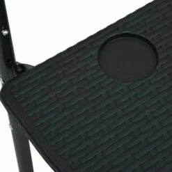 Tavolo Da Balcone GTA Nero 60x64x83,5 Cm Plastica Effetto Rattan -Giardino di Lusso 86184211 4