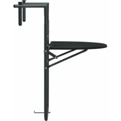 Tavolo Da Balcone GTA Nero 60x64x83,5 Cm Plastica Effetto Rattan -Giardino di Lusso 86184211 5