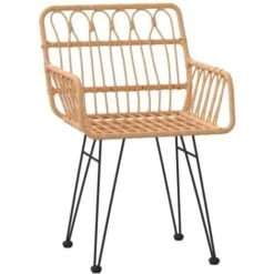 Sedie Da Giardino 2pz Con Braccioli 56x64x80 Cm Rattan PE VidaXL -Giardino di Lusso 86432922 4