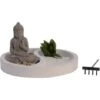 COMPOSIZIONE ZEN BUDDHA CON PIANTA ARTIFICIALE 12CM IDEA REGALO -Giardino di Lusso 88006983 1