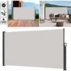 Pannelli Divisori Tenda Da Sole Laterale Allungabile, 180 X 300 Cm, Per Balcone, Terrazza, Giardino, Esterni, Colore Grigio HENGMEI