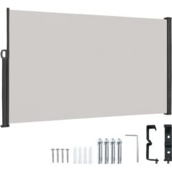 Pannelli Divisori Tenda Da Sole Laterale Allungabile, 200 X 300 Cm, Per Balcone, Terrazza, Giardino, Esterni, Colore Grigio HENGMEI -Giardino di Lusso 88136446 3