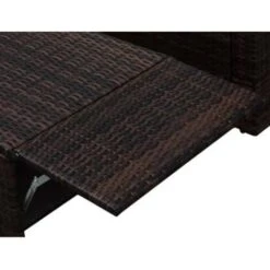VIDAXL Set Divani Da Giardino 2 Pz Con Cuscini In Polyrattan Marrone -Giardino di Lusso 88163345 5