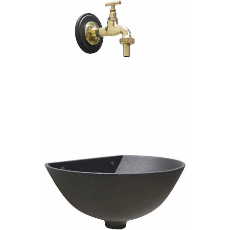 Fontana A Muro Mod. 600 Colore Grigio Ghisa Per Casa Giardino Con Rubinetto Cod.195/L In Ottone Lucido 3 Fontana A Muro Mod. 600 Colore Grigio Ghisa Per Casa Giardino Con Rubinetto Cod.195/L In Ottone Lucido