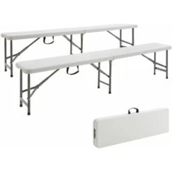 AREBOS Panchine Pieghevoli Panche Birreria