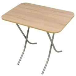 Tavolo Pieghevole 70x120 Rovere Sonoma E Gambe Grigio 10031