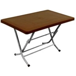 Tavolo Pieghevole 120x70 Cm Marrone TAV513