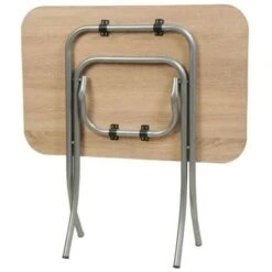 Tavolo Pieghevole 60x90 Rovere Sonoma E Gambe Grigio 10027 -Giardino di Lusso 88770664 3