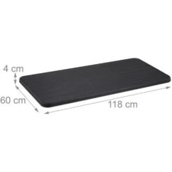 Relaxdays Tavolino Ripiegabile Da Giardino, HLP 74 X 118 X 60 Cm, Aspetto Legno, Tavolo Di Plastica E Metallo, Nero -Giardino di Lusso 89200368 5