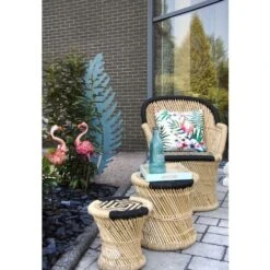 Fenicottero Rosa In Metallo Laccato (Set Di 2) -Giardino di Lusso 89359443 3