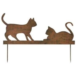 Sagoma Di Ferro Gatti 48 X 22 Cm