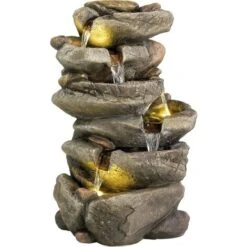 Lumineo Fontana In Poliresina Con Cascata Di LED