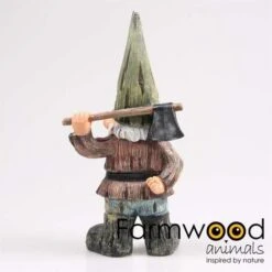 Gnomo Da Giardino In Resina 40 Cm Ascia -Giardino di Lusso 89363736 3