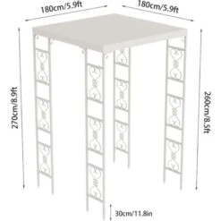 Gazebo Pergola Giardino Sostegno Rampicanti In Ferro Grande Arco Da Giardino Per Matrimonio 180x270cm -Giardino di Lusso 90384647 3