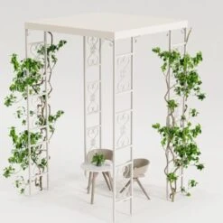 Gazebo Pergola Giardino Sostegno Rampicanti In Ferro Grande Arco Da Giardino Per Matrimonio 180x270cm -Giardino di Lusso 90384647 4
