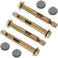 PrixPrime - Confezione Da 4 Tasselli Di Espansione In Metallo Con Cappuccio Grigio 12 X 85 Mm