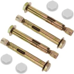 PrixPrime - Confezione Da 4 Tasselli Di Espansione In Metallo Con Cappuccio Bianco 12 X 85 Mm