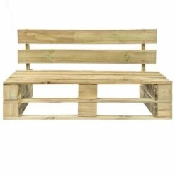 VIDAXL Divano Da Giardino Su Pallet Con Cuscini Rossi In Legno Pino -Giardino di Lusso 90935305 4