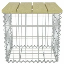 VIDAXL Sgabello Da Giardino 40x40x45 Cm In Acciaio Zincato E Legno -Giardino di Lusso 90936780 4