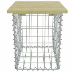 VIDAXL Sgabello Da Giardino 40x40x45 Cm In Acciaio Zincato E Legno -Giardino di Lusso 90936780 5