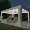 VIDAXL Gazebo Con Stringa Di Luci Led Bianco 3x4 M -Giardino di Lusso 90945119 1