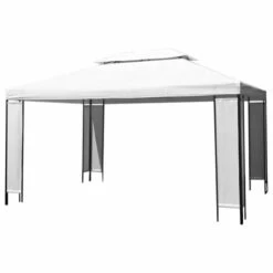 VIDAXL Gazebo Con Stringa Di Luci Led Bianco 3x4 M -Giardino di Lusso 90945119 3