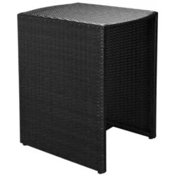 VIDAXL Set Da Bistrot 3 Pz Con Cuscini In Polyrattan Nero -Giardino di Lusso 90951579 5