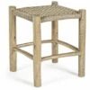 Sgabello In Teak E Corda, Teak -Giardino di Lusso 91120942 1