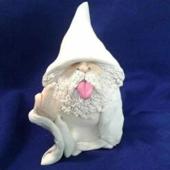 Divertente Gnomo Da Giardino A Dondolo Con Dito Medio - Divertente Gnomo Da Giardino In Resina Per Esterni