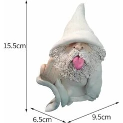 Divertente Gnomo Da Giardino A Dondolo Con Dito Medio - Divertente Gnomo Da Giardino In Resina Per Esterni -Giardino di Lusso 91196939 5