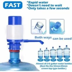 Pompa Dell'acqua Manuale Portatile Dispenser Per Brocca D'acqua Pompa Per Acqua Potabile Con Tubo E Tappo Extra Corto Adatto Alla Maggior Parte Dei Refrigeratori D'acqua Ladacee 7-15L -Giardino di Lusso 91197648 3
