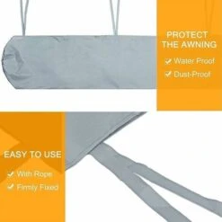 Borsa Di Copertura Per Tenda Da Sole 4 M Copertura Antipolvere Per Tenda Da Sole Per Patio Copertura Grigia Per Tenda Da Sole Per Veranda Protezione Invernale Impermeabile -Giardino di Lusso 91727949 5