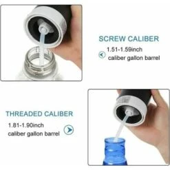 Distributore Di Acqua In Bottiglia, Pompa Di Ricarica USBDistributore Di Acqua Elettrico Portatile Per Acqua Potabile Interruttore Per Bottiglia D'acqua Per Bottiglia Universale Da 5 Galloni (nero) -Giardino di Lusso 92034795 3