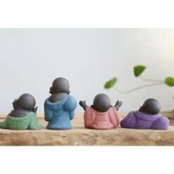 Statue Di Buddha In Ceramica Creativa Piccola Statua Di Buddha Statuetta Di Monaco Carino Artigianato Creativo Per Bambini Ornamenti Per Bambole Regalo Ceramica Delicata Cinese Arti E Mestieri -Giardino di Lusso 92043069 4