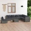 Salotti Da Giardino 8 Pz - Mobili Da Giardino Con Cuscini In Polyrattan Grigio BV678446 - BonneVie -Giardino di Lusso 92118628 1
