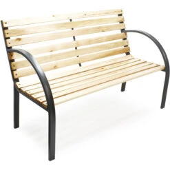 Panchina Panca Da Giardino Anne In Legno E Acciaio Stile Urbano