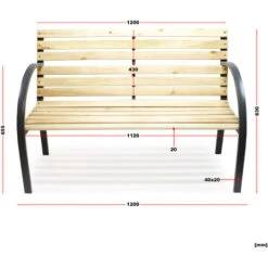 Panchina Panca Da Giardino Anne In Legno E Acciaio Stile Urbano -Giardino di Lusso 9225752 3