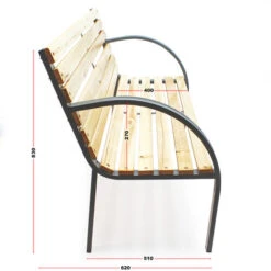 Panchina Panca Da Giardino Anne In Legno E Acciaio Stile Urbano -Giardino di Lusso 9225752 5