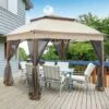Gazebo 3x3 Mt Pieghevole Impermeabile Con Tende Zanzariere E Borsa X Trasporto -Giardino di Lusso 92509266 1