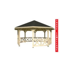 Gazebo Da Giardino In Legno Lamellare D'Abete Nordico - Cm 465(diametro) - Italfromgiard3