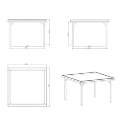 Gazebo Da Giardino In Legno Lamellare D'Abete Nordico - Cm 350X350cm - Italfromgiard5 -Giardino di Lusso 9299561 4