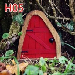 Porta Del Giardino Delle Fate Miniatura Albero Delle Fate Ornamento Casa Porta Finestra Scultura Decorazione Albero Giardino Arte Cortile Scultura 1 Pz (Porta Ovale-Rosso) -Giardino di Lusso 93243783 2