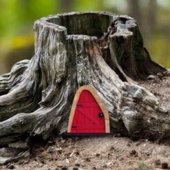 Porta Del Giardino Delle Fate Miniatura Albero Delle Fate Ornamento Casa Porta Finestra Scultura Decorazione Albero Giardino Arte Cortile Scultura 1 Pz (Porta Ovale-Rosso) -Giardino di Lusso 93243783 3